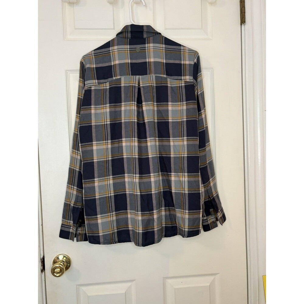 Kühl Shirt Womens Size Large Blue Plaid Adelaide Flannel Long Sleeve Button Down - Picture 2 of 7